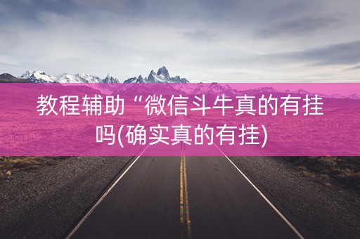 教程辅助“微信斗牛真的有挂吗(确实真的有挂)