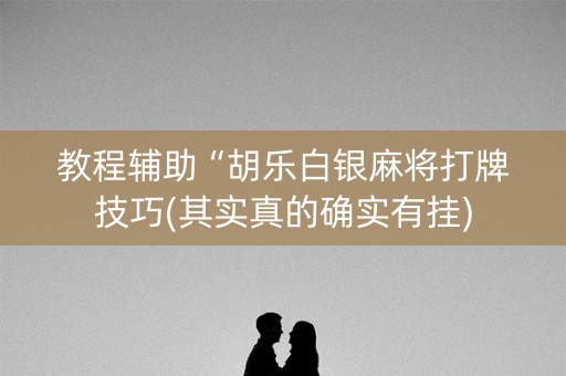 教程辅助“胡乐白银麻将打牌技巧(其实真的确实有挂)