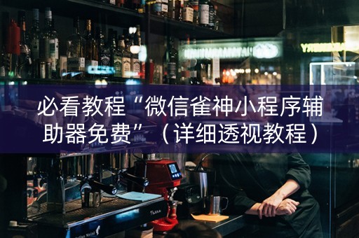 必看教程“微信雀神小程序辅助器免费”（详细透视教程）-哔哩哔哩