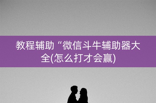 教程辅助“微信斗牛辅助器大全(怎么打才会赢)