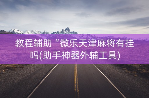 教程辅助“微乐天津麻将有挂吗(助手神器外辅工具)