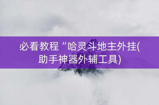必看教程“哈灵斗地主外挂(助手神器外辅工具)