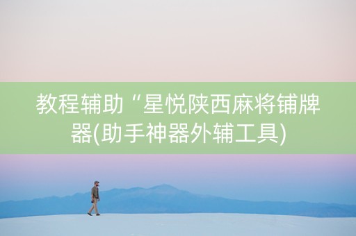 教程辅助“星悦陕西麻将铺牌器(助手神器外辅工具)
