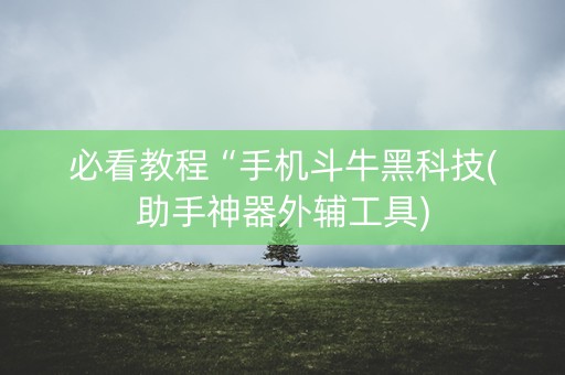 必看教程“手机斗牛黑科技(助手神器外辅工具)