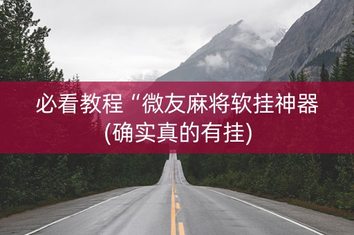必看教程“微友麻将软挂神器(确实真的有挂)