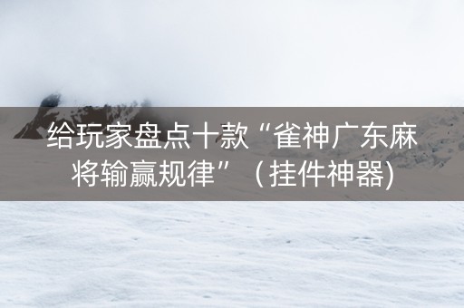 给玩家盘点十款“雀神广东麻将输赢规律”（挂件神器)