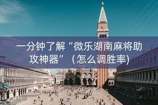 一分钟了解“微乐湖南麻将助攻神器”（怎么调胜率)