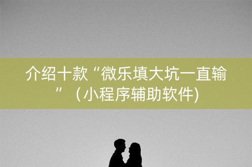 介绍十款“微乐填大坑一直输”（小程序辅助软件)