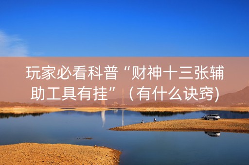 玩家必看科普“财神十三张辅助工具有挂”（有什么诀窍)
