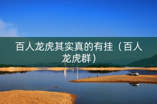 百人龙虎其实真的有挂（百人龙虎群）