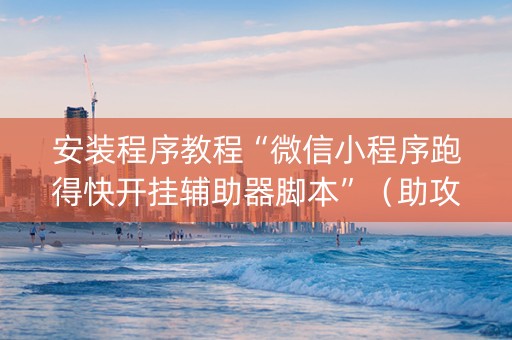 安装程序教程“微信小程序跑得快开挂辅助器脚本”（助攻神器)
