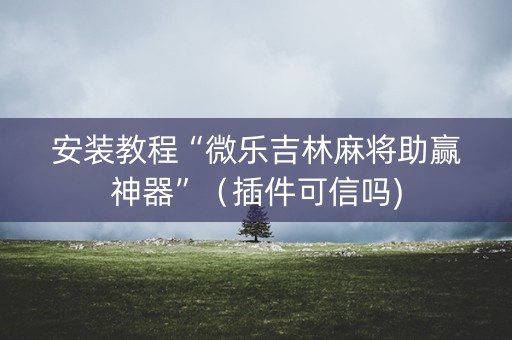 安装教程“微乐吉林麻将助赢神器”（插件可信吗)