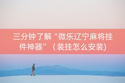 三分钟了解“微乐辽宁麻将挂件神器”（装挂怎么安装)