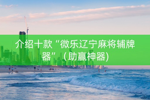 介绍十款“微乐辽宁麻将辅牌器”（助赢神器)