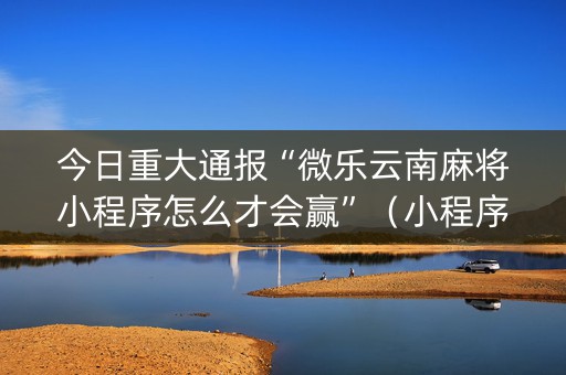今日重大通报“微乐云南麻将小程序怎么才会赢”（小程序辅助软件)