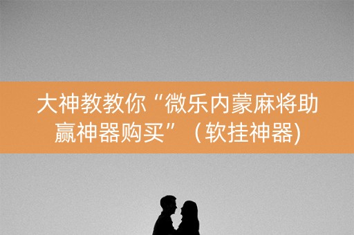 大神教教你“微乐内蒙麻将助赢神器购买”（软挂神器)