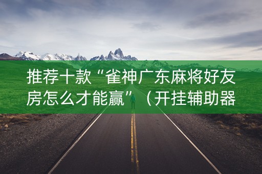 推荐十款“雀神广东麻将好友房怎么才能赢”（开挂辅助器插件)