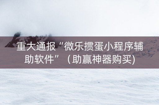 重大通报“微乐掼蛋小程序辅助软件”（助赢神器购买)