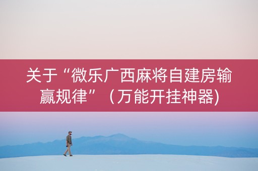 关于“微乐广西麻将自建房输赢规律”（万能开挂神器)