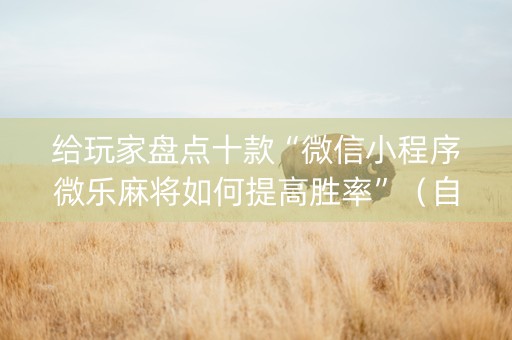 给玩家盘点十款“微信小程序微乐麻将如何提高胜率”（自建房胜负规律)