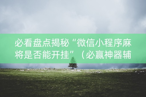 必看盘点揭秘“微信小程序麻将是否能开挂”（必赢神器辅助器)