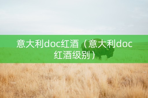 意大利doc红酒（意大利doc红酒级别）