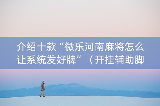 介绍十款“微乐河南麻将怎么让系统发好牌”（开挂辅助脚本)