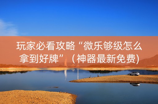 玩家必看攻略“微乐够级怎么拿到好牌”（神器最新免费)