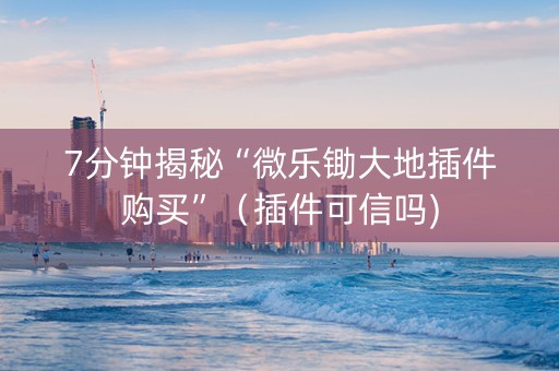7分钟揭秘“微乐锄大地插件购买”（插件可信吗)