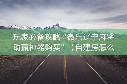 玩家必备攻略“微乐辽宁麻将助赢神器购买”（自建房怎么赢)