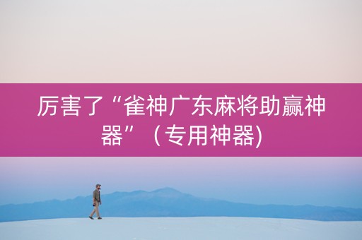 厉害了“雀神广东麻将助赢神器”（专用神器)