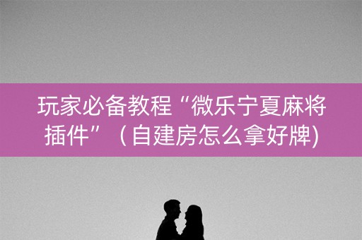 玩家必备教程“微乐宁夏麻将插件”（自建房怎么拿好牌)