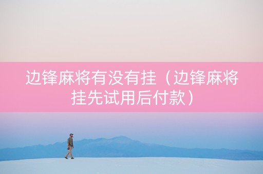 边锋麻将有没有挂（边锋麻将挂先试用后付款）