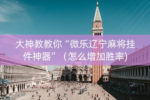大神教教你“微乐辽宁麻将挂件神器”（怎么增加胜率)