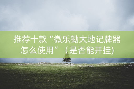 推荐十款“微乐锄大地记牌器怎么使用”（是否能开挂)