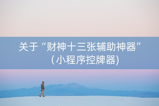 关于“财神十三张辅助神器”（小程序控牌器)