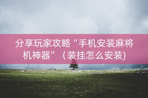 分享玩家攻略“手机安装麻将机神器”（装挂怎么安装)