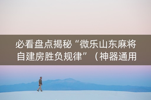 必看盘点揭秘“微乐山东麻将自建房胜负规律”（神器通用版)