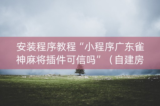 安装程序教程“小程序广东雀神麻将插件可信吗”（自建房怎么拿好牌)
