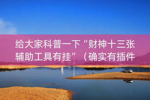 给大家科普一下“财神十三张辅助工具有挂”（确实有插件吗)