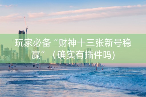 玩家必备“财神十三张新号稳赢”（确实有插件吗)