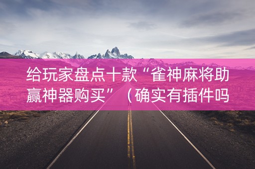 给玩家盘点十款“雀神麻将助赢神器购买”（确实有插件吗)