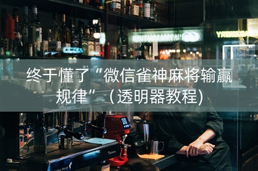 终于懂了“微信雀神麻将输赢规律”（透明器教程)