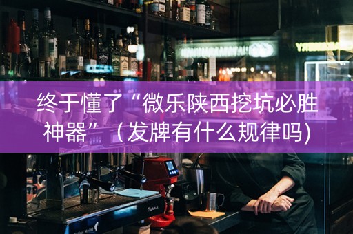 终于懂了“微乐陕西挖坑必胜神器”（发牌有什么规律吗)