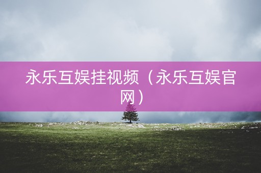 永乐互娱挂视频（永乐互娱官网）