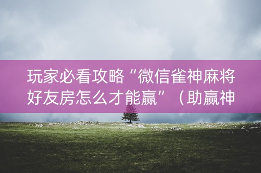 玩家必看攻略“微信雀神麻将好友房怎么才能赢”（助赢神器)
