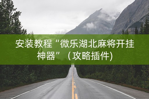 安装教程“微乐湖北麻将开挂神器”（攻略插件)