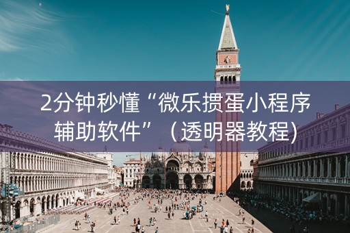 2分钟秒懂“微乐掼蛋小程序辅助软件”（透明器教程)