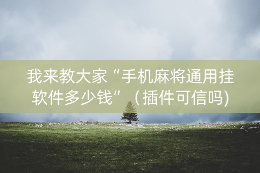 我来教大家“手机麻将通用挂软件多少钱”（插件可信吗)