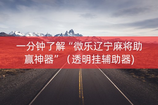 一分钟了解“微乐辽宁麻将助赢神器”（透明挂辅助器)